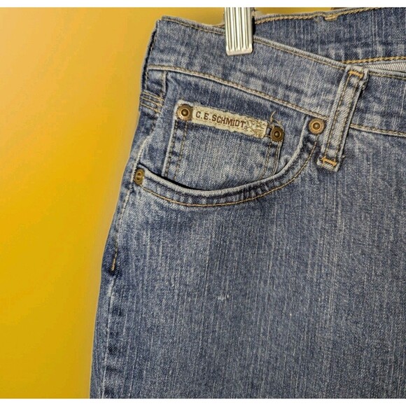 CE Schmidt Workwear Jeans Womens 16/32 Mid-Rise Straight Medium Wash Blue Denim - Picture 3 of 6